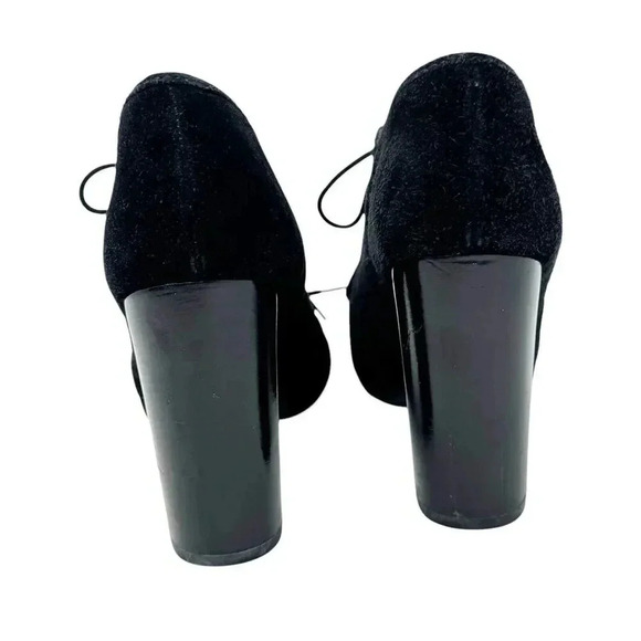 Marc Jacobs black suede heeled lace up booties boots womens size 39 US size 8 - Picture 9 of 12